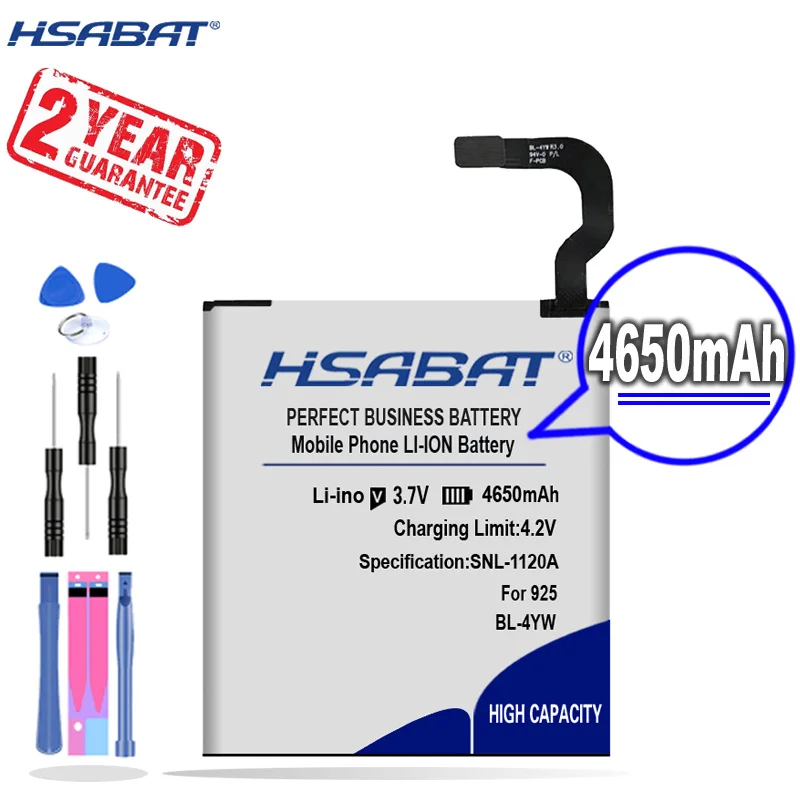 Новые поступления [HSABAT] 4650 мА/ч BL 4YW BL4YW запасная батарея чехол с подставкой и