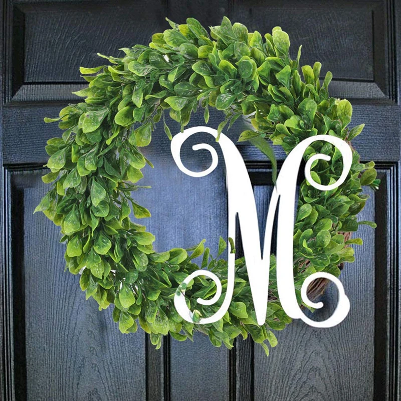 Искусственный венок с зелеными листьями Круглые Искусственные гирлянды из