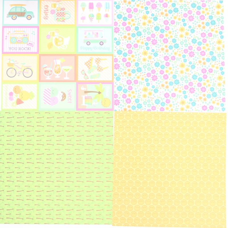 12 шт. 6 дюймов с одной стороны Милый Летний узор креативная бумага для творчества