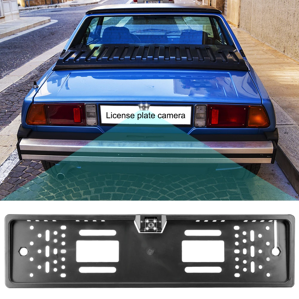 

Автомобильная камера заднего вида 4 светодиодный комплект для помощи при парковке с ночным видением рамка номерного знака Европейского Автомобиля
