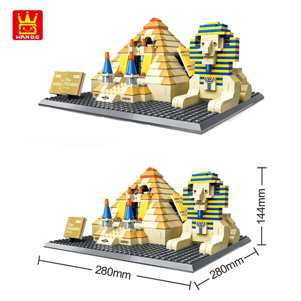 WANGE всемирно известный конструктор архитектура детские игрушки большие пирамиды