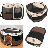 claw print portable foldable pet cat dog tent house game safe guard playpen fence fence indoor outdoor small medium animal cage