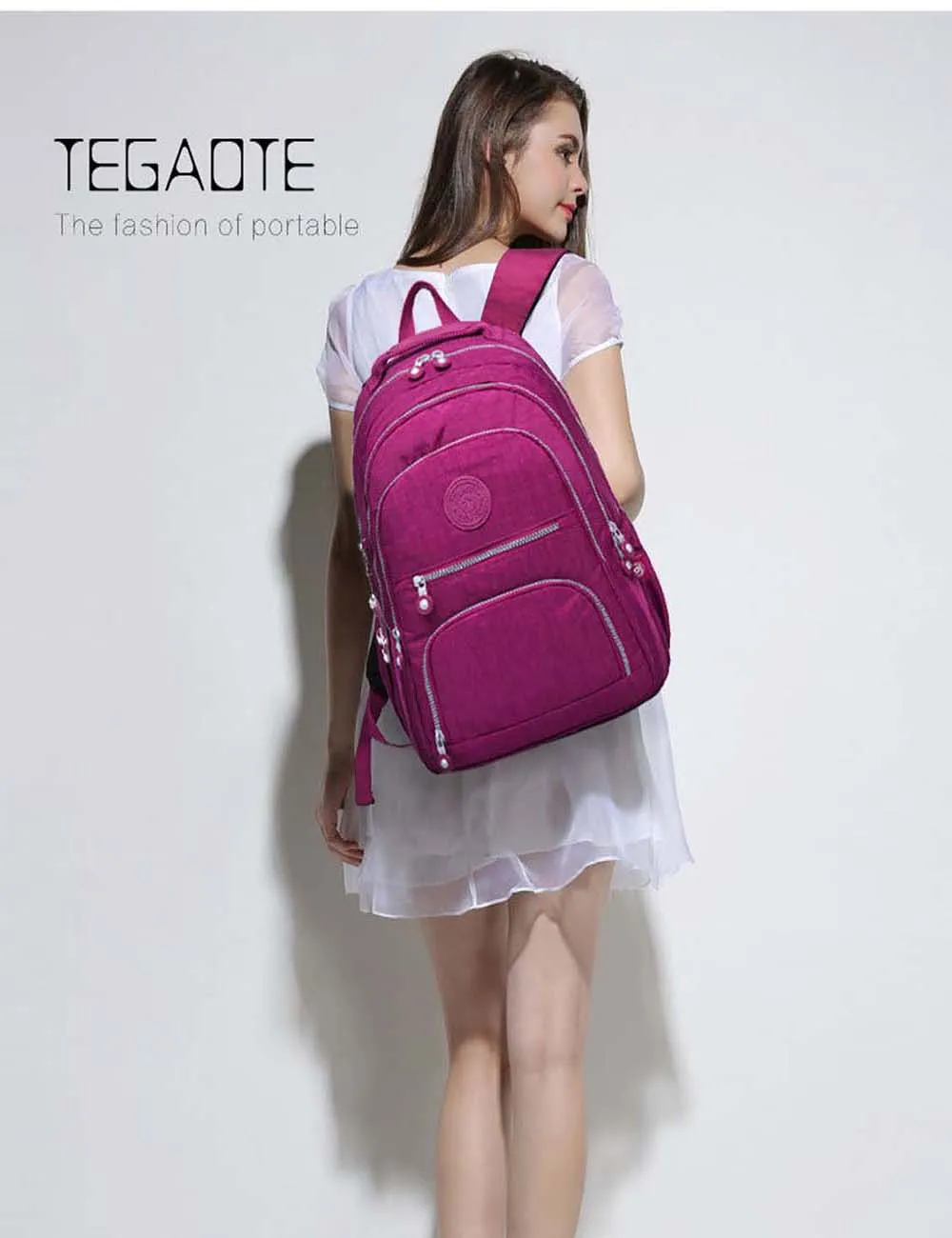 

Teens Nylon Backpack Student Laptop Book Bag Men Girl Boys Hiking College School Rucksack 1