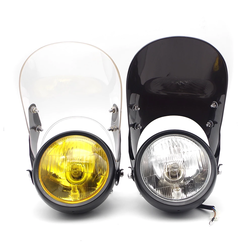 

Motorcycle Headlights With Bracket Cover Halogen Headlight For yamaha mt 07 yz 250 xjr 400 xvs 1300 virago tmax 530 raptor 660
