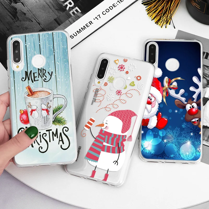 Роскошный чехол для телефона с новогодними подарками Huawei P20 P8 P9 P10 P30 Lite Pro P Smart Z Plus