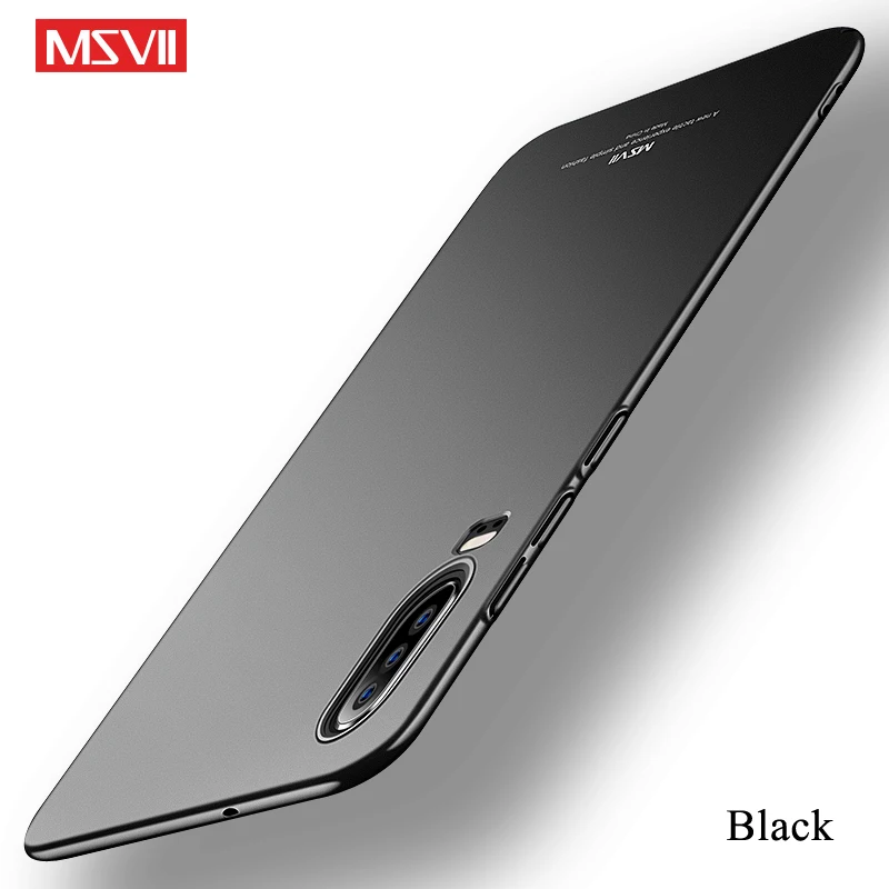 black P30 Pro Чехол MSVII тонкий матовый чехол для huawei P30 Lite чехол P 30 P20 Lite Жесткий PC чехол для huawei P20 Pro P 20 Lite чехол s - Цвет: black