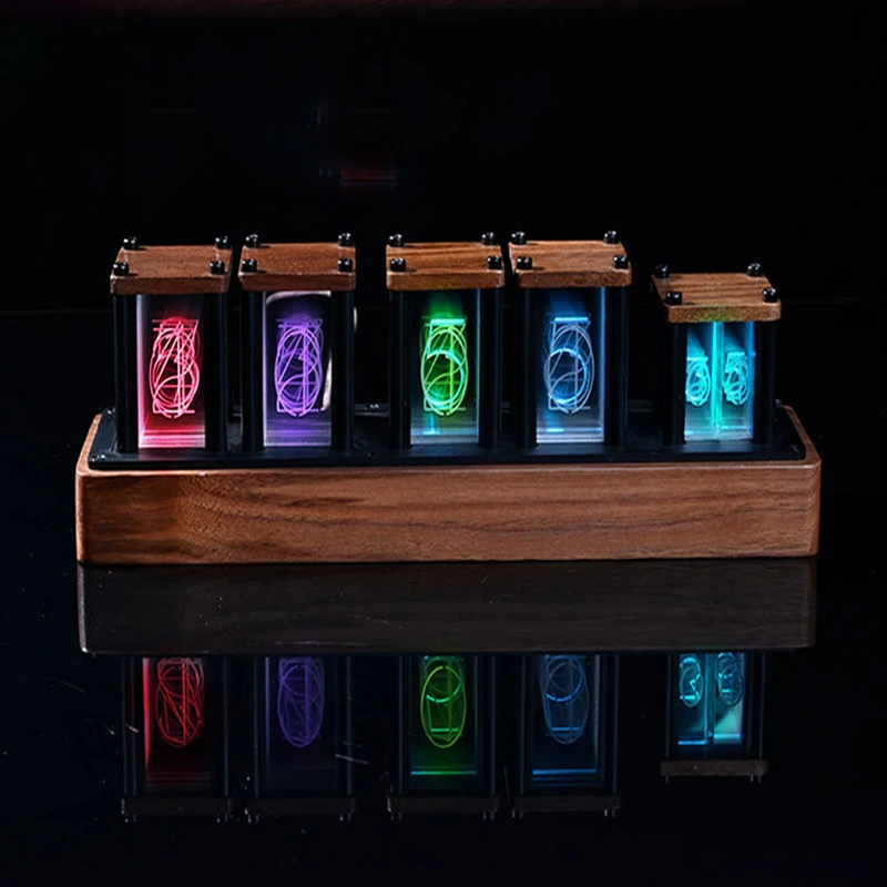 Современные цифровые часы-трубки IPS псевдосветящиеся часы RGB-трубки подарочный