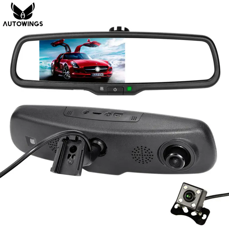 5 дюймов 1080P Автомобильное зеркало заднего вида DVR монитор для авто камера с
