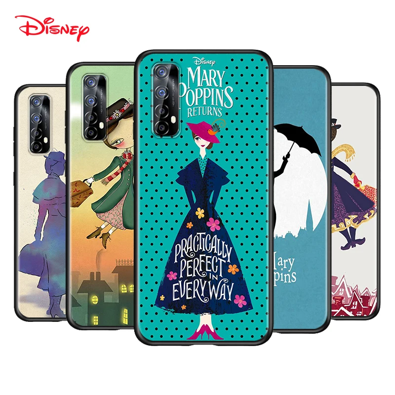 

Silicone Black Cover Mary Poppins For Realme 2 3 3i 5 5S 5i 6 6i 6S 7 Global X7 Pro 5G Phone Case Shell