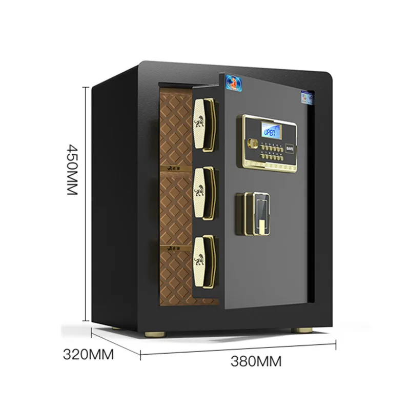 Стальной домашний офис 45 см сейф для отпечатков пальцев электронный пароль