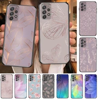 2021 fashion trend gold leaves phone case hull for samsung galaxy a70 a50 a51 a71 a52 a40 a30 a31 a90 a20e 5g s black shell art