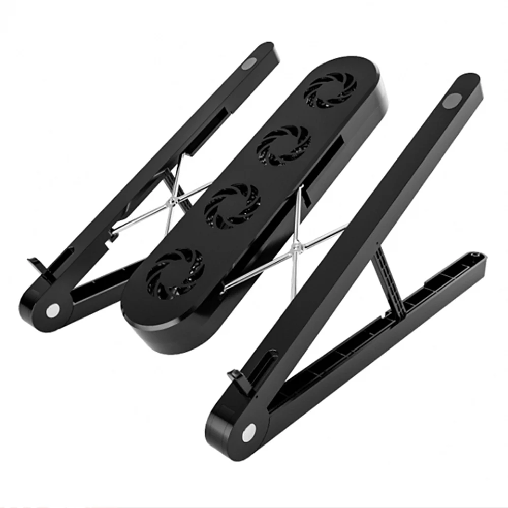 

Laptop Stand Cooling Pad Riser for Laptop Stand Support Base with 4 Fans Folding Adjustable Holder Stand