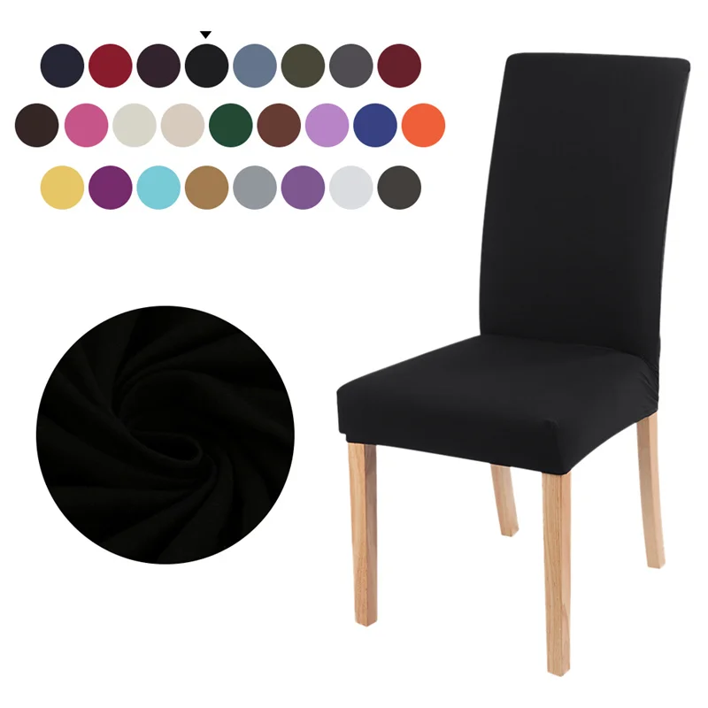 

Plain Chair Cover Solid Color Spandex Elastic Removable Stretch High Back For Sofa Armchairs Wedding Hotel Banquet 1/2/4 PCS