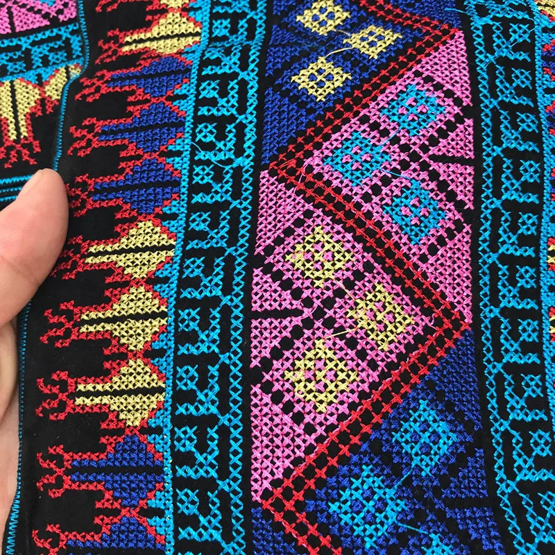 1 ярд 18 см лента с кружевной отделкой и вышивкой в национальном стиле жаккардовая