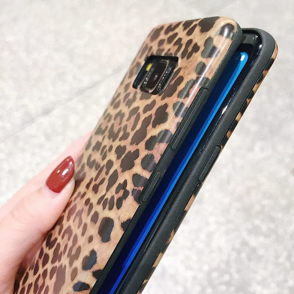 LAPOPNUT телефонные чехлы для samsung Galaxy S10 S9 S8 Plus Леопардовый принт тонкий противоударный гибкий матовый Силиконовый чехол