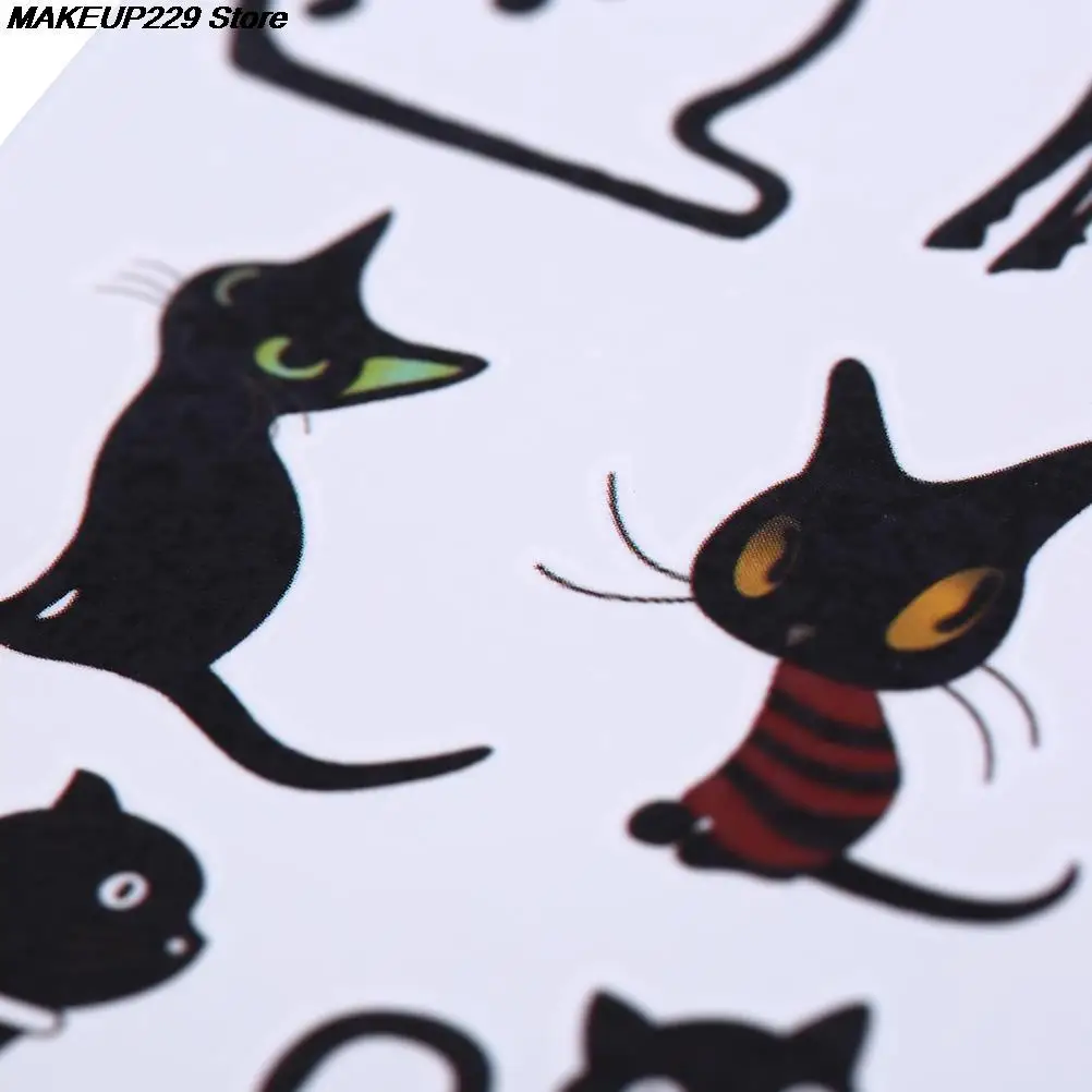 1 лист черный водонепроницаемый стикер s боди-арт временная татуировка наклейка