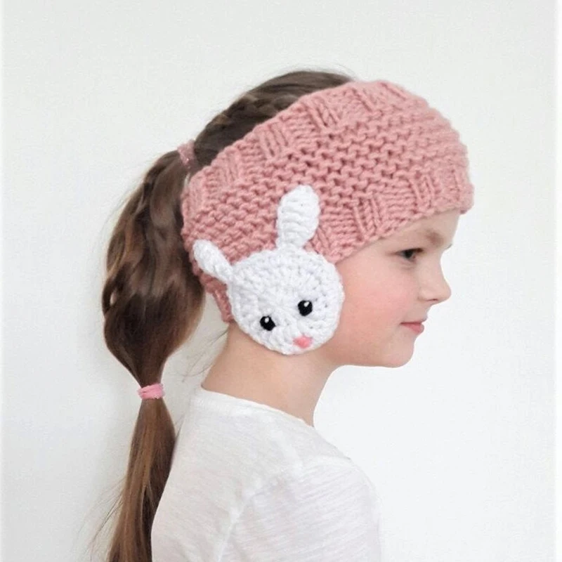 

Autumn Winter Cute Kids Hats Warm Cartoon Animals Ear Cap for Kids Cute Winter Knitted Hats Solid Beanies Coarse Wool Empty Top