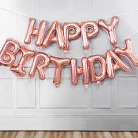 16inch globos birthday balloon decoration rose gold happy birthday foil balloons set party banner kids supplies