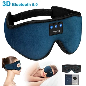 sleep headphones 3d bluetooth 5 0 headband wireless sleep artifact breathable music eye mask earbuds for side sleeperair travel free global shipping