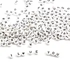 100 шт.лот 4x7 мм бусины с английским алфавитом, акриловые круглые бусины с отверстием для изготовления ювелирных изделий сделай сам, аксессуары для браслетов, ожерелий