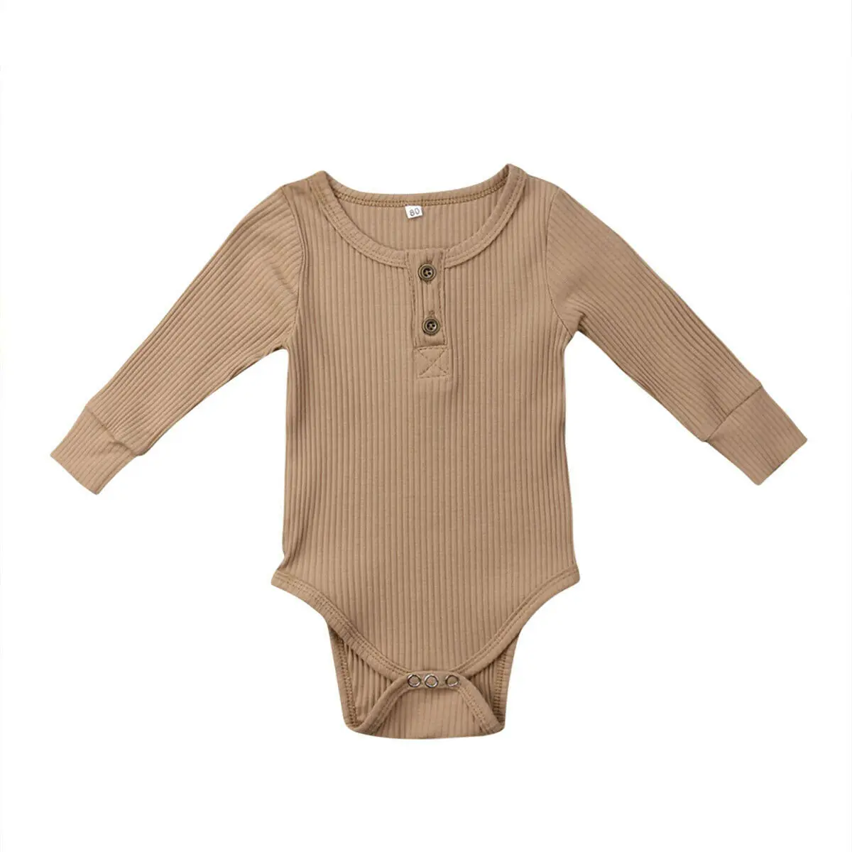 

ZWF360 New Newborn Infant Baby Girl Boy Ribbed Bodysuit Ruffle One-Pieces Solid Jumpsuit Long Sleeve Outfits Spring Sunsuit