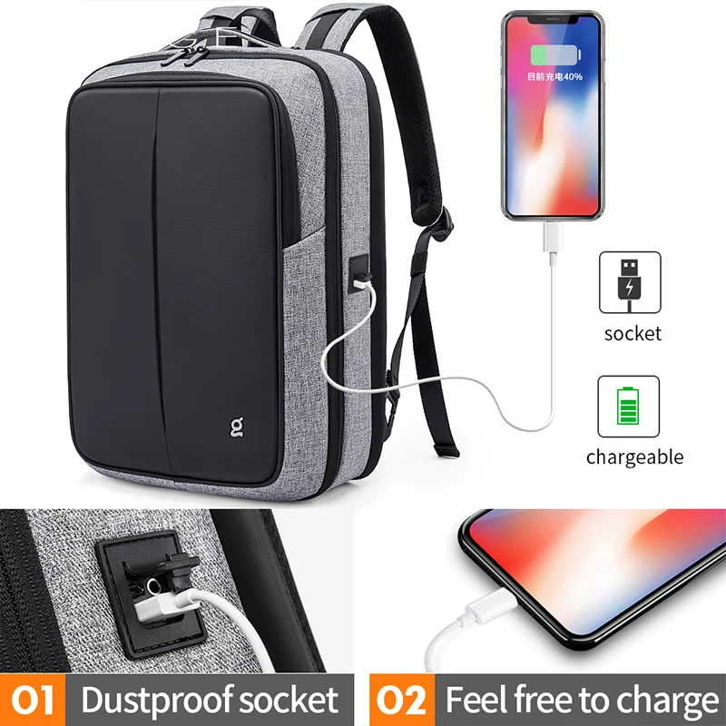 

BANGE NEW Waterproof Laptop Backpack Men 15.6 inch Office Work Fashion Men Backpack Business Bag for Male teens