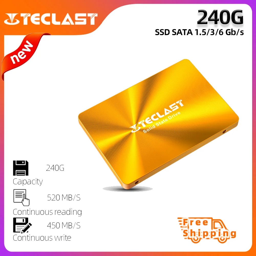 Teclast полностью новый SATA SSD 2 5 &quot240 ГБ Внутренний твердотельный накопитель жесткий