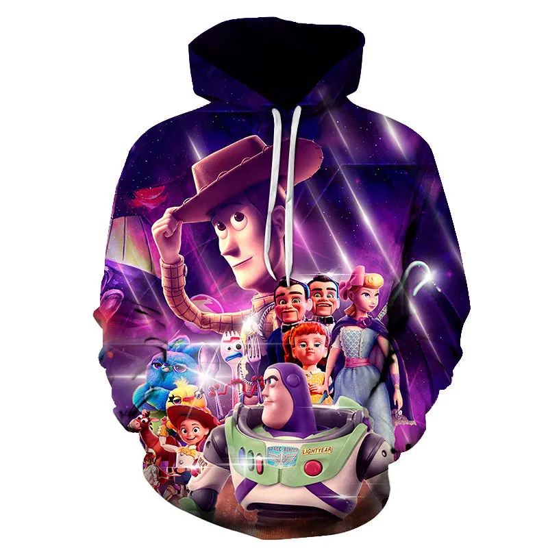 

2021 Fall/Winter Fashion 3D Hoodie Toy Story 3D Printing Pattern Boys and Girls Couple Hoodie