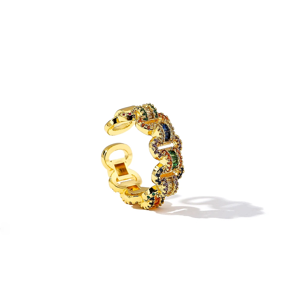 YMYW роскошное Открытое кольцо с кубическим цирконием яркие изысканный