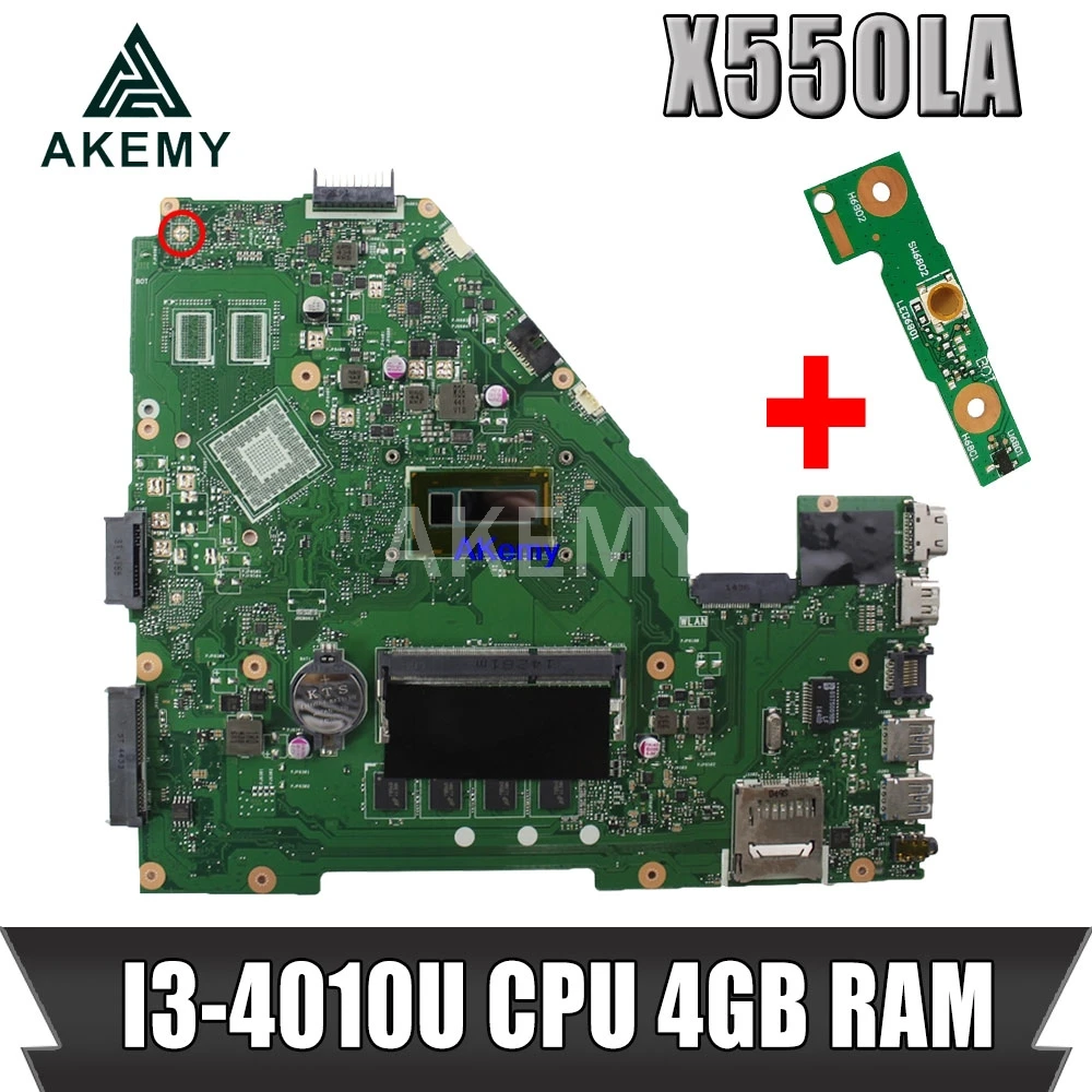 X550LA материнская плата I3-4010U процессор 4 Гб RAM LVDS ДЛЯ For Asus A550L X550LD R510L X550LC X550L X550 для