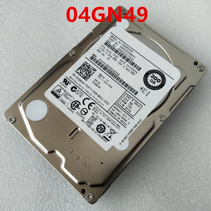 

Original New HDD For Dell 300GB 2.5" SAS 6 Gb/s 64MB 15000RPM For Internal HDD For Server HDD For 04GN49 AL13SXB300N