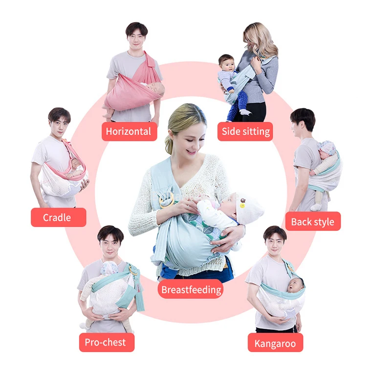 

Newborn sling dual-purpose baby care cover basket mesh breastfeeding basket baby wrap-around basket up to 130 pounds