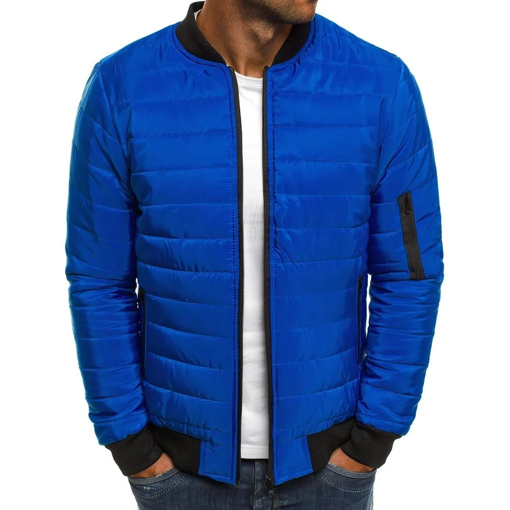 

New jacket men casual street windproof cotton jacket men's tide brand solid color jacket high quality loose cotton jacket