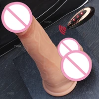 realistic dildo vibrator female retractable swing vibration imitation penis sex toy remote control masturbator heating adult 18