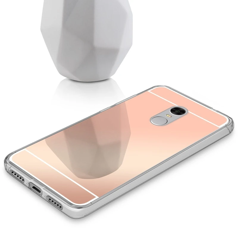 Зеркальный чехол UPaitou для Xiaomi Redmi 3S 4A Note 5A Prime 4 4X Pro 5 Plus из ТПУ акриловый + Мягкий