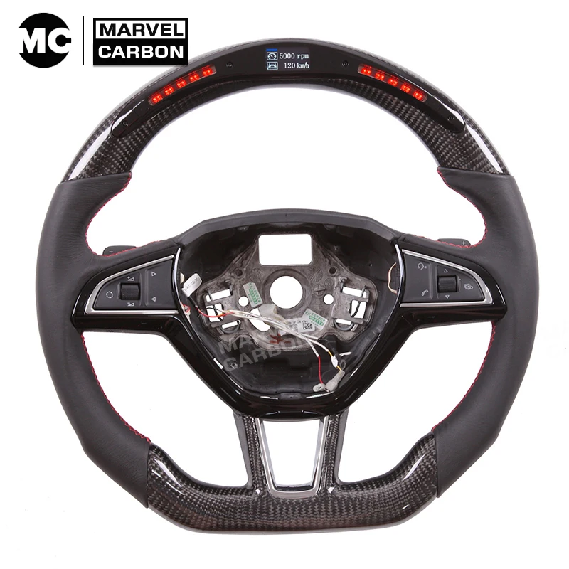 

Carbon Fiber LED Steering Wheel for Skoda