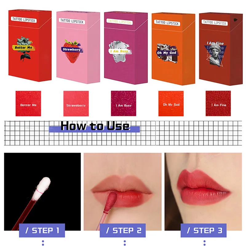 Лидер продаж 20 шт./компл. помады сигареты ватные палочки микрокисти долговечные