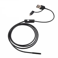 3 in 1 endoscope type c micro usb pc inspection borescope camera waterproof 2 0 megapixel 6led with switch button eorescope
