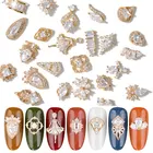Подвеска с кристаллами в форме капли воды на цепочке, 1 шт., украшения для ногтей, 24 вида, роскошные стразы с кристаллами циркония для ногтей