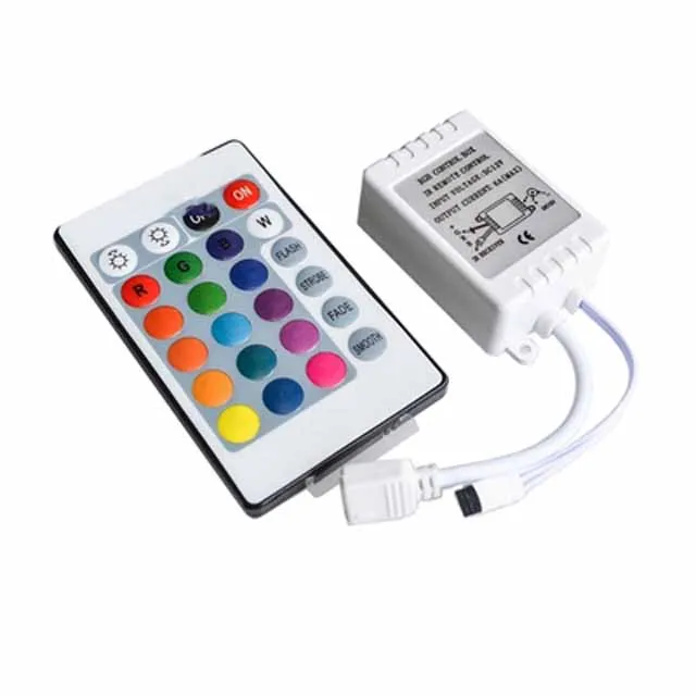12В контроллер Инфракрасный с 24 мя клавишами зеленого и синего цветов лампой