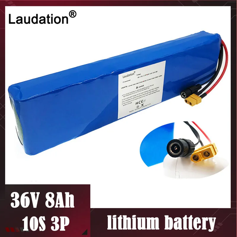 Lauседация 36V 8ah литиевая батарея электрического велосипеда pack 10S 3P