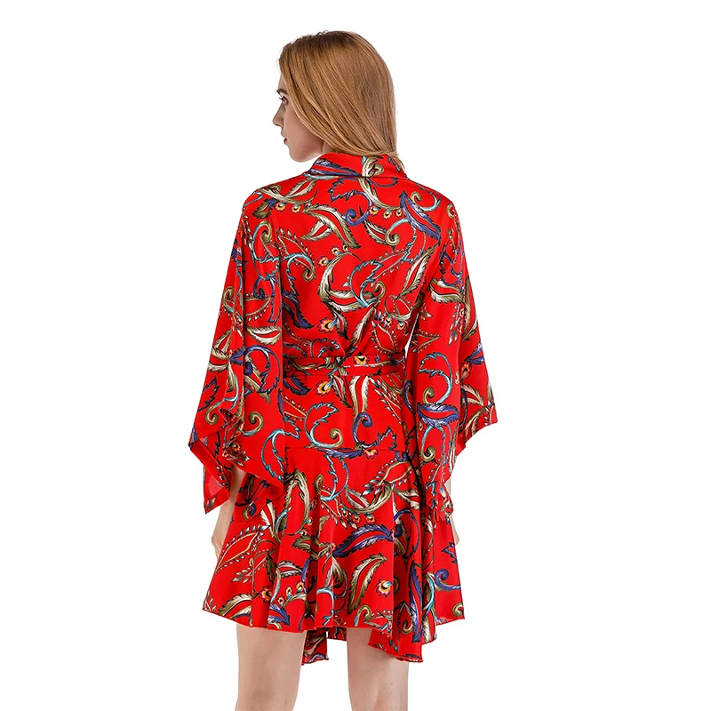 ITOOLIN свободное Повседневное платье для отдыха пояс в складку с принтом Платья