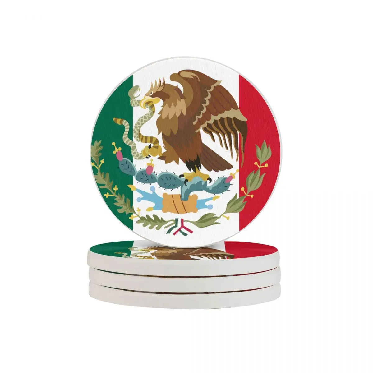 Фон с мексиканским флагом 4 упаковки подставок чашка кофе держатель для напитков