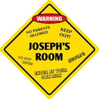 stickerpirate josephs room funny kids room door warning danger metal novelty sign aluminum