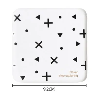 3pcs W Square 3 шт. керамический лоток для хранения с волнистыми точками, изоляционная подставка, скандинавский черный контейнер для хранения ювелирных изделий, Домашний Органайзер, Декор - Цвет: 3pcs W Square