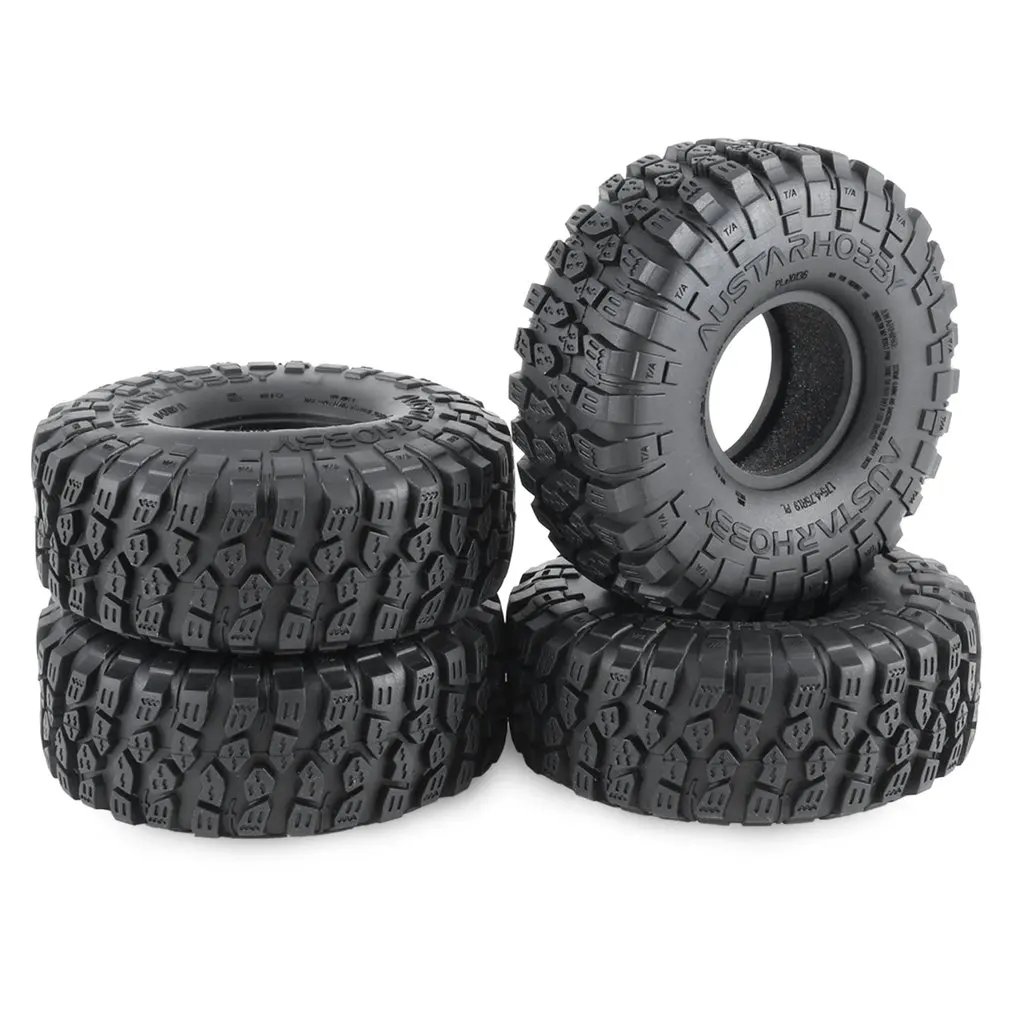 

4Pcs 121 x 45MM Soft Rubber Tyre 1.9 inch Wheel Rock Terrain Tire for 1/10 RC Crawler Car Traxxas TRX-4 Axial SCX10 90046