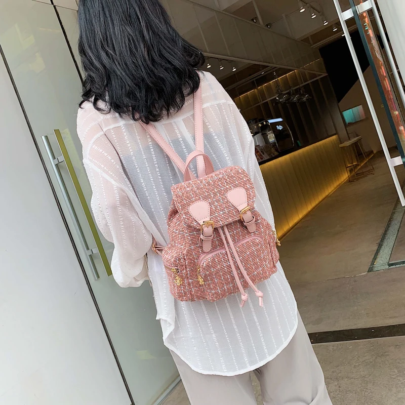 Новая модная женская сумка из хлопка и льна женский рюкзак высокое качество