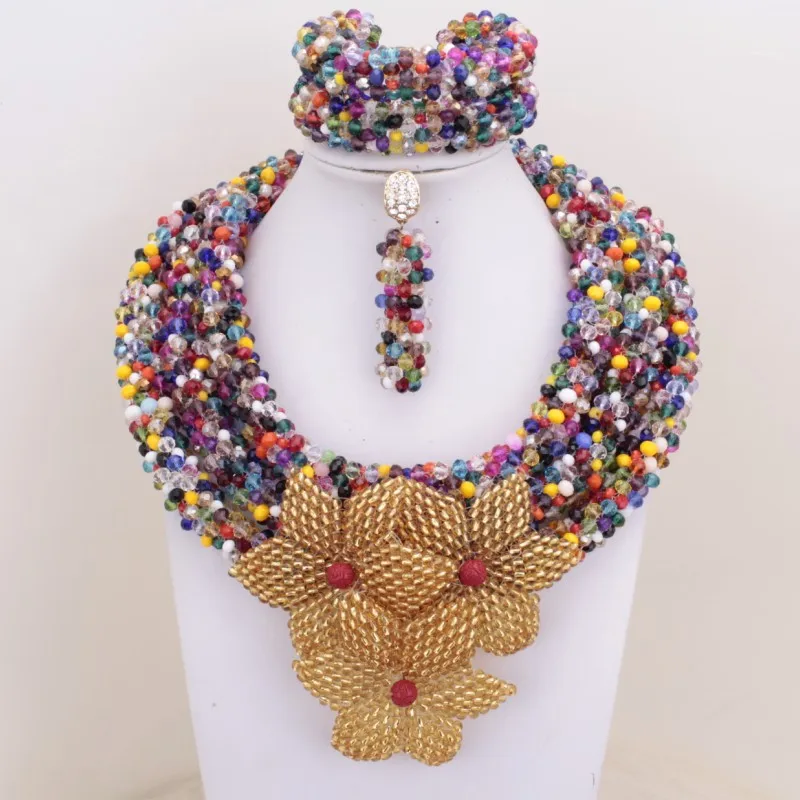 Dudo роскошный комплект ювелирных изделий из красного и золотого Дубая набор