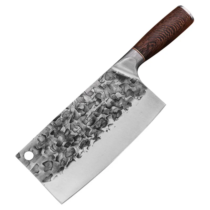 

New High Carbon 5Cr15CoMoV Steel Sharp Kitchen Knives 8 Inch Handmade Forged Chinese Slicing Knife For Cutting Vegetable Meat