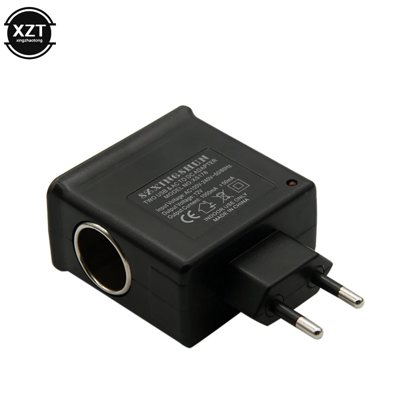 Зарядное устройство с двумя USB портами и европейской вилкой 5 В 2 А для телефона